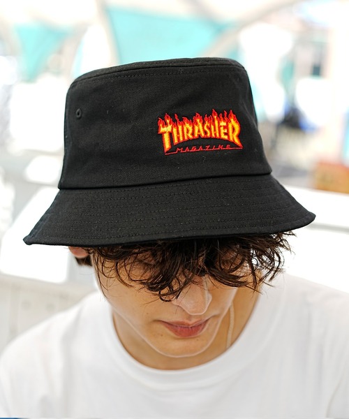 THRASHER/スラッシャー バケットハット FLAME LOGO BUCKET 23TH-H03