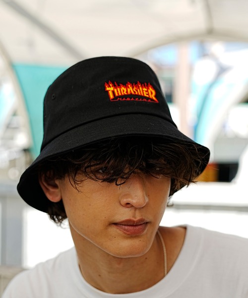 THRASHER/スラッシャー バケットハット FLAME LOGO BUCKET 23TH-H03