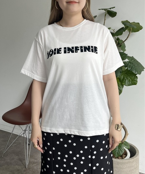 prose verse(プロズヴェール)の「パール付きブロックロゴTシャツ(Tシャツ/カットソー・レディース・チャコール/オフホワイト・MEDIUM)」の15枚目の写真