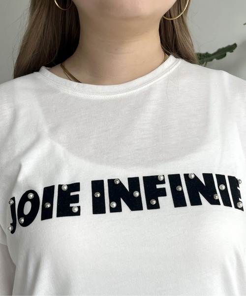 prose verse(プロズヴェール)の「パール付きブロックロゴTシャツ(Tシャツ/カットソー・レディース・チャコール/オフホワイト・MEDIUM)」の18枚目の写真