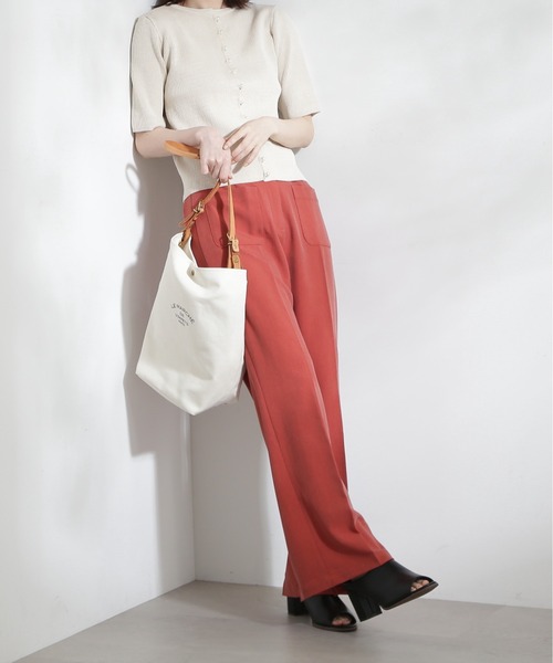 N.(N. Natural Beauty Basic)(エヌエヌナチュラルビューティーベーシック)の「【S Size Line】◆フロントポケットセミフレアパンツ(スラックス・レディース・グレー/レッド・SMALL/MEDIUM)」の16枚目の写真