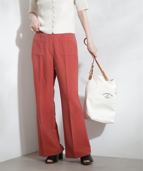 N.(N. Natural Beauty Basic)(エヌエヌナチュラルビューティーベーシック)の「【S Size Line】◆フロントポケットセミフレアパンツ(スラックス・レディース・グレー/レッド・SMALL/MEDIUM)」の9枚目の写真