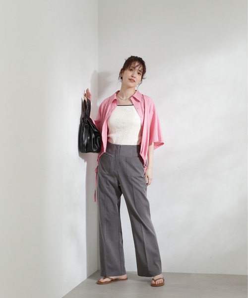 N.(N. Natural Beauty Basic)(エヌエヌナチュラルビューティーベーシック)の「【S Size Line】◆フロントポケットセミフレアパンツ(スラックス・レディース・グレー/レッド・SMALL/MEDIUM)」の8枚目の写真