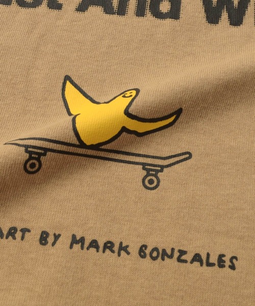 GLAZOS(グラソス)の「【(What it isNt)ART BY MARKGONZALES/ワットイットイズントマークゴンザレス】バックプリント半袖Tシャツ(Tシャツ/カットソー・キッズ・インディゴブルー/ベージュ/ホワイト・170cm/160cm/150cm/140cm)」の4枚目の写真