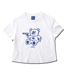 BadBlue | 【BadBlue 】BadBear Crop Tee White(Tシャツ/カットソー)