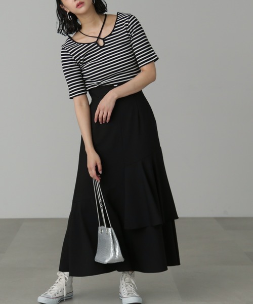 FREE'S MART（フリーズマート）の「◆ホルターネック半袖カットソー（Tシャツ/カットソー・レディース・ホワイト系その他/ブルー/ブラック・FREE）」の22枚目の写真