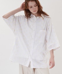 ONCILY | JACQUARD EMBROIDERED SHEER SHIRT / ジャガード刺繍シアーシャツ(シャツ/ブラウス)