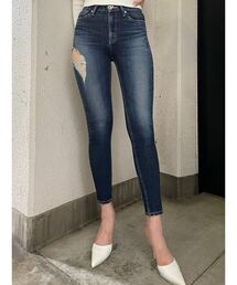 GYDA | M/W TRIANGLEダメージスキニーデニムパンツ(デニムパンツ)
