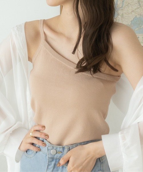 Ada.(エイダ)の「★今なら490円!★ ワンショルアシメデザインキャミソール(キャミソール・レディース・ベージュ/グレー/ブラック・FREE)」の3枚目の写真