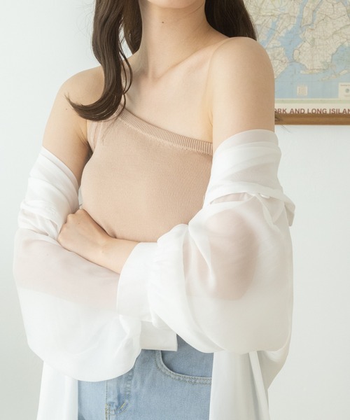 Ada.(エイダ)の「★今なら490円!★ ワンショルアシメデザインキャミソール(キャミソール・レディース・ベージュ/グレー/ブラック・FREE)」の18枚目の写真