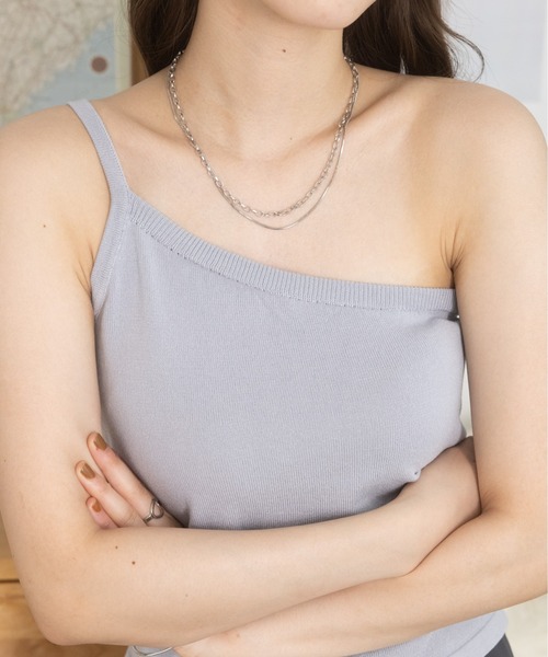 Ada.(エイダ)の「★今なら490円!★ ワンショルアシメデザインキャミソール(キャミソール・レディース・ベージュ/グレー/ブラック・FREE)」の21枚目の写真