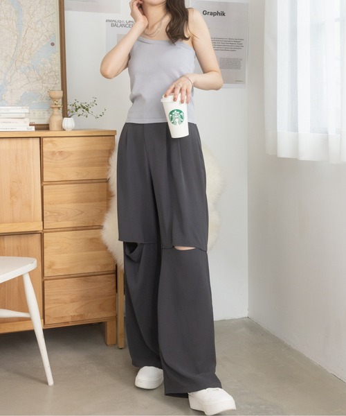 Ada.(エイダ)の「★今なら490円!★ ワンショルアシメデザインキャミソール(キャミソール・レディース・ベージュ/グレー/ブラック・FREE)」の7枚目の写真