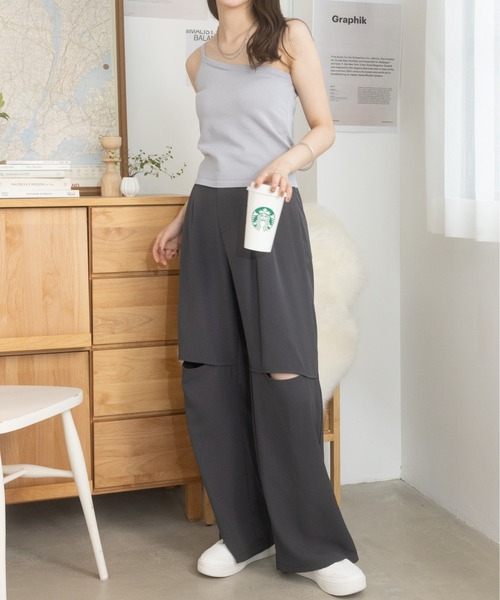 Ada.(エイダ)の「★今なら490円!★ ワンショルアシメデザインキャミソール(キャミソール・レディース・ベージュ/グレー/ブラック・FREE)」の8枚目の写真