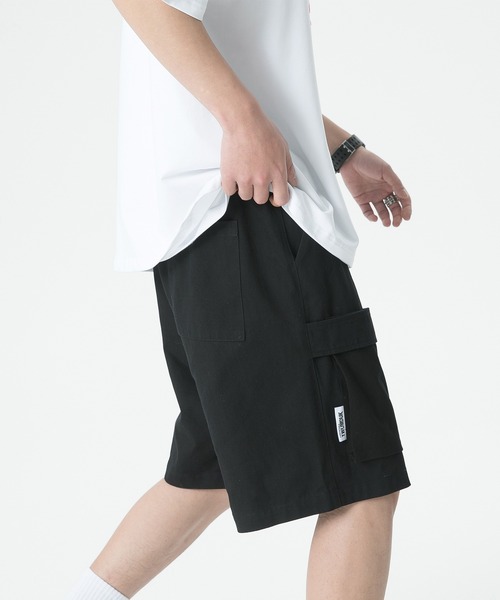 GENXDER（ノンジェンダー）の「【genxder】ユニセックスショートカーゴパンツ (SS)（カーゴパンツ・メンズ・ブラック/カーキ/グレー・MEDIUM/LARGE/X-LARGE/XX-LARGE/XXX-LARGE/XXXX-LARGE/XXXXX-LARGE）」の10枚目の写真