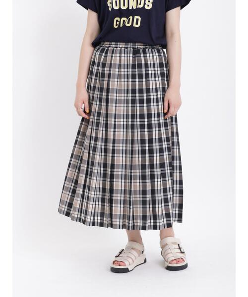 Samansa Mos2(サマンサ モスモス)の「柄アソートプリーツスカート(スカート・レディース・オフホワイト/レッド/グリーン/ベージュ/モカ・F)」の3枚目の写真