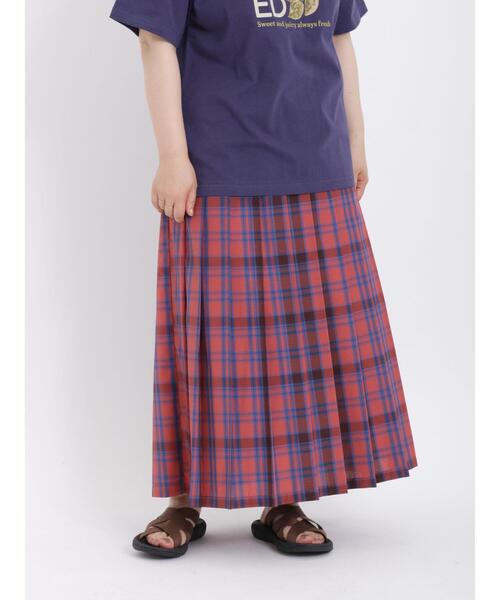 Samansa Mos2(サマンサ モスモス)の「柄アソートプリーツスカート(スカート・レディース・オフホワイト/レッド/グリーン/ベージュ/モカ・F)」の5枚目の写真