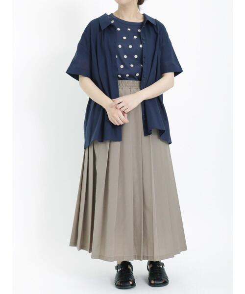 Samansa Mos2(サマンサ モスモス)の「柄アソートプリーツスカート(スカート・レディース・オフホワイト/レッド/グリーン/ベージュ/モカ・F)」の8枚目の写真