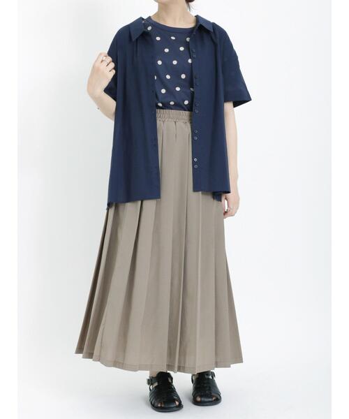 Samansa Mos2(サマンサ モスモス)の「柄アソートプリーツスカート(スカート・レディース・オフホワイト/レッド/グリーン/ベージュ/モカ・F)」の9枚目の写真