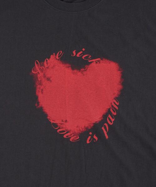 Figments（フィグメンツ）の「HeartビッグTシャツ（Tシャツ/カットソー・レディース・ブラック/スミクロ・FREE）」の21枚目の写真