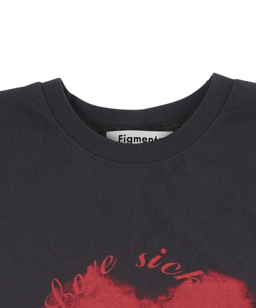 Figments（フィグメンツ）の「HeartビッグTシャツ（Tシャツ/カットソー・レディース・ブラック/スミクロ・FREE）」の7枚目の写真