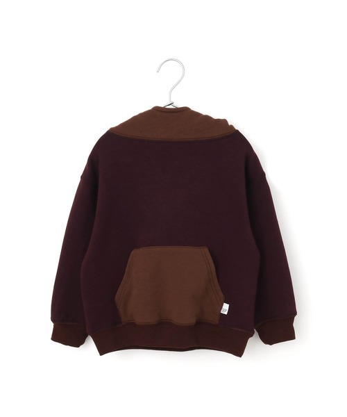 MAKE YOUR DAY(メイクユアデイ)の「ハイネック無地裏シャギートレーナー■80~140cm(スウェット・キッズ・グレー/カーキ/ワインレッド・130/120/90/100/140/110/80)」の9枚目の写真