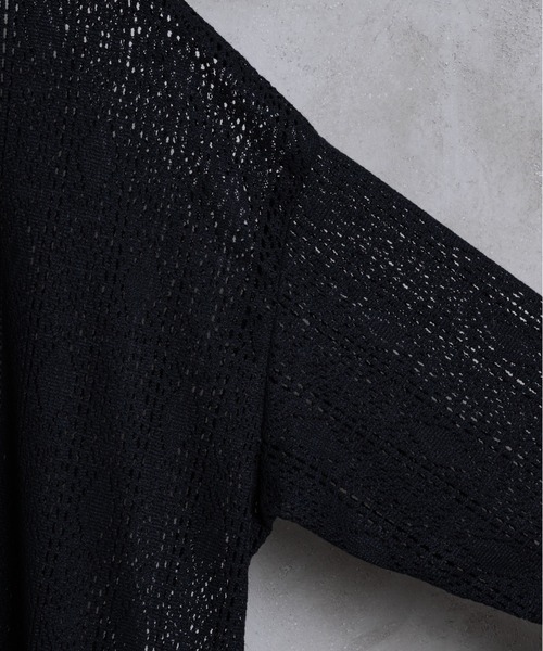 KUUUPY(クーピー)の「Lace Sheer Regular Collar Shirts - レースシアーレギュラーカラーシャツ(シャツ/ブラウス・メンズ・チャコールグレー/ブラック/ブルー・LARGE/MEDIUM/SMALL)」の7枚目の写真