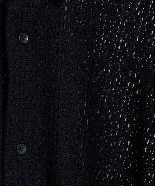 KUUUPY(クーピー)の「Lace Sheer Regular Collar Shirts - レースシアーレギュラーカラーシャツ(シャツ/ブラウス・メンズ・チャコールグレー/ブラック/ブルー・LARGE/MEDIUM/SMALL)」の10枚目の写真