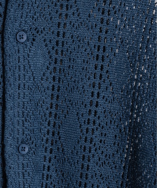 KUUUPY(クーピー)の「Lace Sheer Regular Collar Shirts - レースシアーレギュラーカラーシャツ(シャツ/ブラウス・メンズ・チャコールグレー/ブラック/ブルー・LARGE/MEDIUM/SMALL)」の13枚目の写真