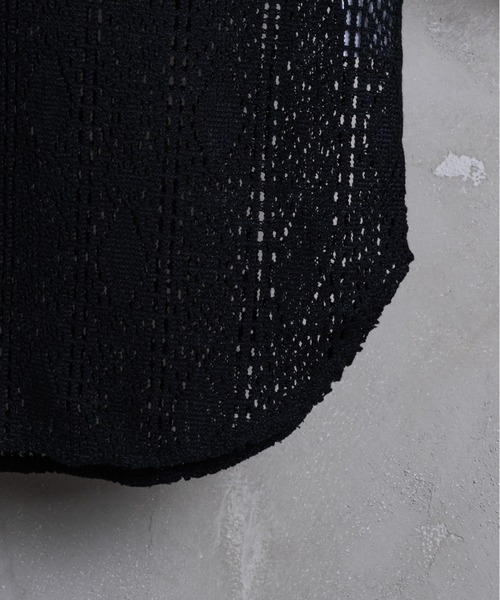 KUUUPY(クーピー)の「Lace Sheer Regular Collar Shirts - レースシアーレギュラーカラーシャツ(シャツ/ブラウス・メンズ・チャコールグレー/ブラック/ブルー・LARGE/MEDIUM/SMALL)」の9枚目の写真