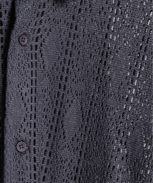 KUUUPY(クーピー)の「Lace Sheer Regular Collar Shirts - レースシアーレギュラーカラーシャツ(シャツ/ブラウス・メンズ・チャコールグレー/ブラック/ブルー・LARGE/MEDIUM/SMALL)」の16枚目の写真