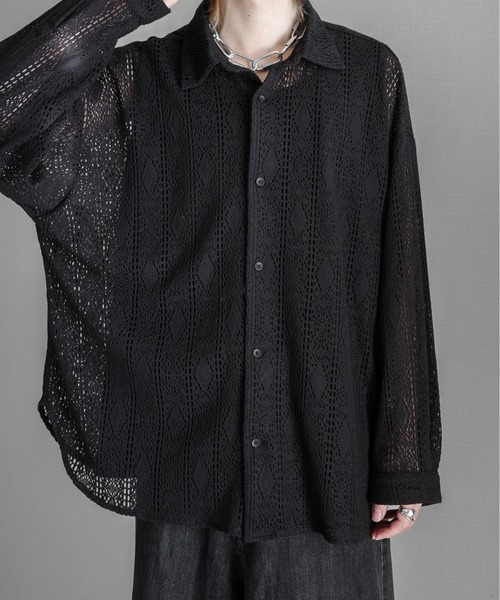 シアーサテンツイルレースブラウス（シャツ／ブラウス）｜JOURNAL