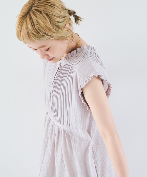 Crisp（クリスプ）の「フリルタックチュニック（チュニック・レディース・ライトグレー/ホワイト・FREE）」の13枚目の写真