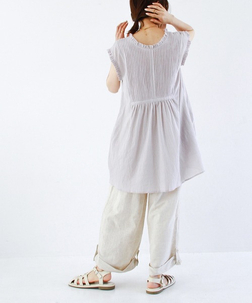 Crisp（クリスプ）の「フリルタックチュニック（チュニック・レディース・ライトグレー/ホワイト・FREE）」の19枚目の写真