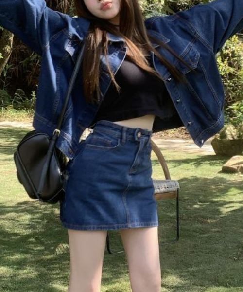 FREE STYLISTS（フリー スタイリスト）の「YUGA_YGMC 　デニム ルーズシルエット ジャケット（デニムジャケット・レディース・インディゴブルー・FREE）」の3枚目の写真