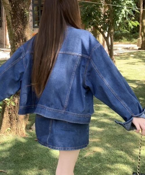 FREE STYLISTS（フリー スタイリスト）の「YUGA_YGMC 　デニム ルーズシルエット ジャケット（デニムジャケット・レディース・インディゴブルー・FREE）」の7枚目の写真