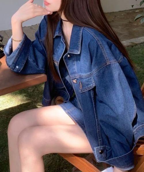 FREE STYLISTS（フリー スタイリスト）の「YUGA_YGMC 　デニム ルーズシルエット ジャケット（デニムジャケット・レディース・インディゴブルー・FREE）」の11枚目の写真