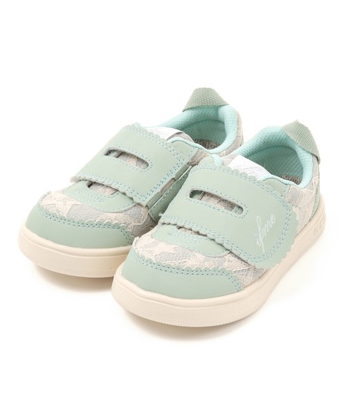 IFME（イフミー）の「KIDS｜ifme CALIN ラメレーススニーカー（スニーカー・キッズ・ベージュ/ピンク/グリーン・18.0cm/17.0cm/15.5cm/16.0cm/20.5cm/17.5cm/19.5cm/19.0cm/15.0cm/16.5cm/20.0cm/21.0cm/18.5cm）」の7枚目の写真
