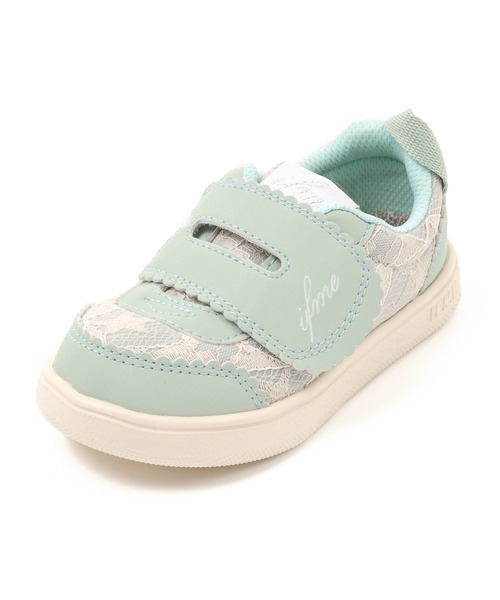 IFME（イフミー）の「KIDS｜ifme CALIN ラメレーススニーカー（スニーカー・キッズ・ベージュ/ピンク/グリーン・18.0cm/17.0cm/15.5cm/16.0cm/20.5cm/17.5cm/19.5cm/19.0cm/15.0cm/16.5cm/20.0cm/21.0cm/18.5cm）」の9枚目の写真