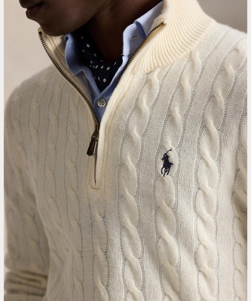 POLO RALPH LAUREN(ポロ ラルフ ローレン)の「ケーブルニット ウールカシミヤ セーター(ニット/セーター・メンズ・ナチュラル・M/XS/S/L/XXL/XL)」の7枚目の写真