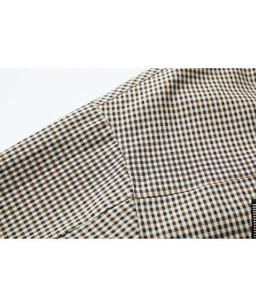 tageechita（タジチタ）の「【tageechita】チェック柄フード付きジップ