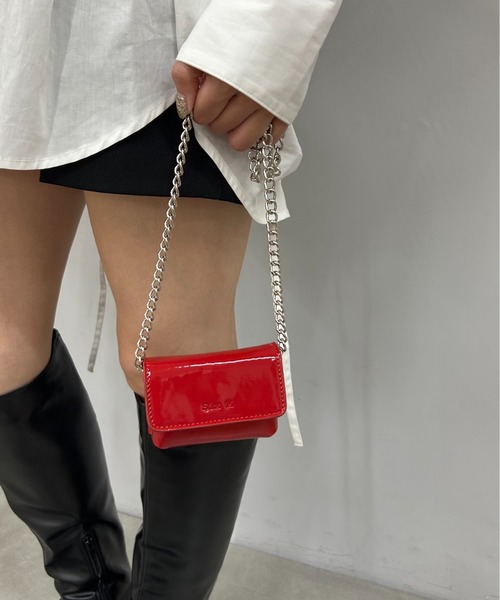 Six M（シックスエム）の「【SixM/シックスエム】ミニミニBAG（ショルダーバッグ・レディース・シルバー/ダークグリーン/レッド/オフホワイト/ブラック・FREE）」の7枚目の写真