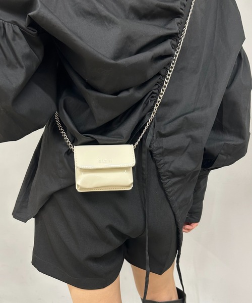 Six M（シックスエム）の「【SixM/シックスエム】ミニミニBAG（ショルダーバッグ・レディース・シルバー/ダークグリーン/レッド/オフホワイト/ブラック・FREE）」の6枚目の写真