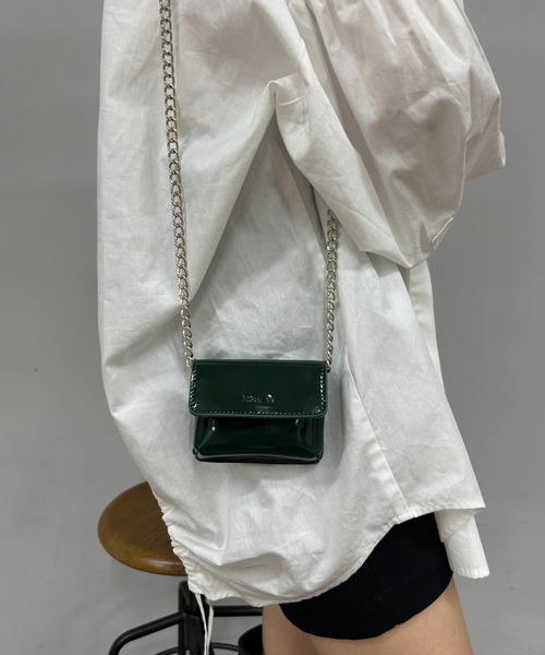 Six M（シックスエム）の「【SixM/シックスエム】ミニミニBAG（ショルダーバッグ・レディース・シルバー/ダークグリーン/レッド/オフホワイト/ブラック・FREE）」の10枚目の写真