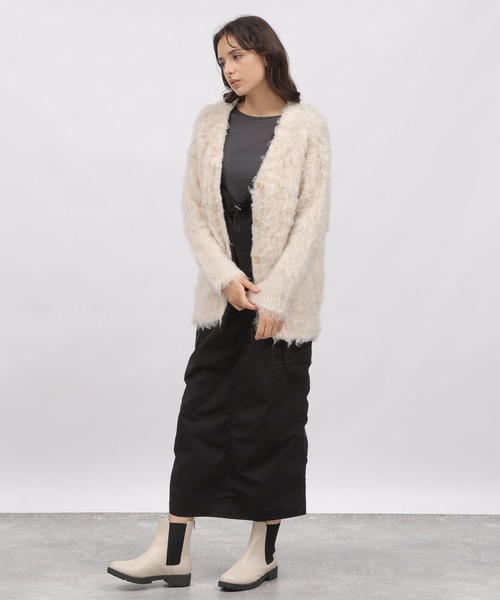 LAKOLE(ラコレ)の「3Gシャギーニットカーディガン / 981217(カーディガン/ボレロ・レディース・ライトベージュ/グレー/チャコールグレー/マスタード・SMALL/MEDIUM)」の10枚目の写真