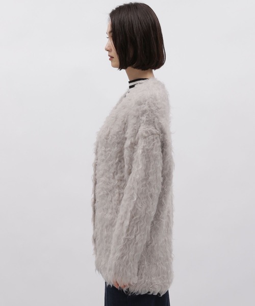 LAKOLE(ラコレ)の「3Gシャギーニットカーディガン / 981217(カーディガン/ボレロ・レディース・ライトベージュ/グレー/チャコールグレー/マスタード・SMALL/MEDIUM)」の14枚目の写真