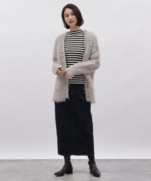 LAKOLE(ラコレ)の「3Gシャギーニットカーディガン / 981217(カーディガン/ボレロ・レディース・ライトベージュ/グレー/チャコールグレー/マスタード・SMALL/MEDIUM)」の6枚目の写真