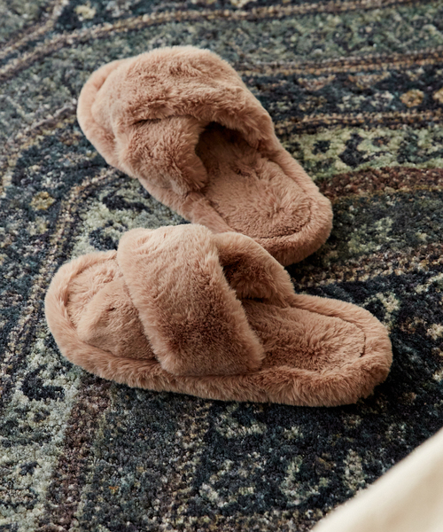 SLIPPER FUR フェイクファー スリッパ ルームシューズ（ルーム