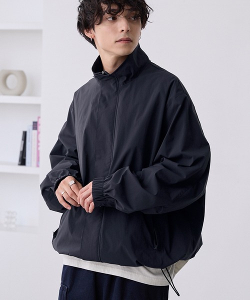 セール】ナイロンオーバートラックジップブルゾン ショートモッズ