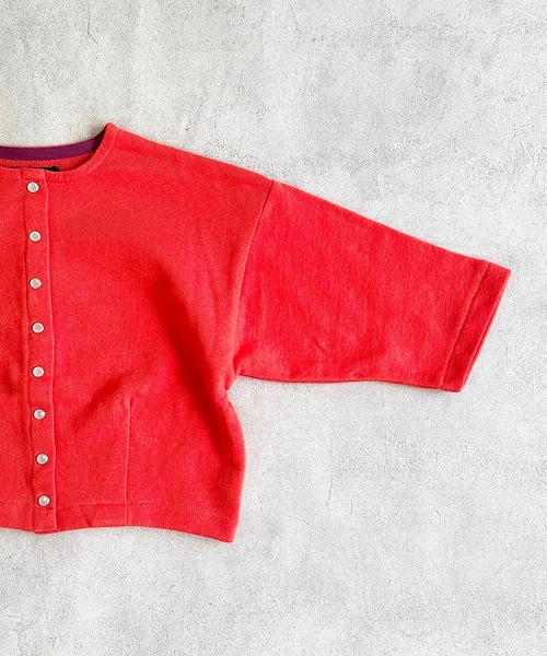 A BOND（アボンド）の「スナップボタンマルーンカーディガン（80～150cm）（カーディガン/ボレロ・キッズ・ライトブルー/レッド/イエロー/ブラック・90/100/110/120/80/130/95/140/150）」の12枚目の写真