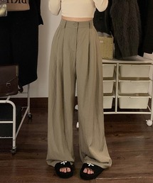 ハイウエストルーズフィットロングスラックス